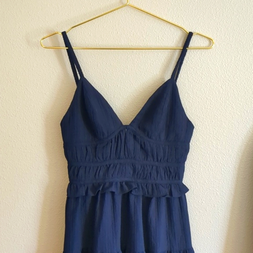 En Saison Deep Blue Midi Dress